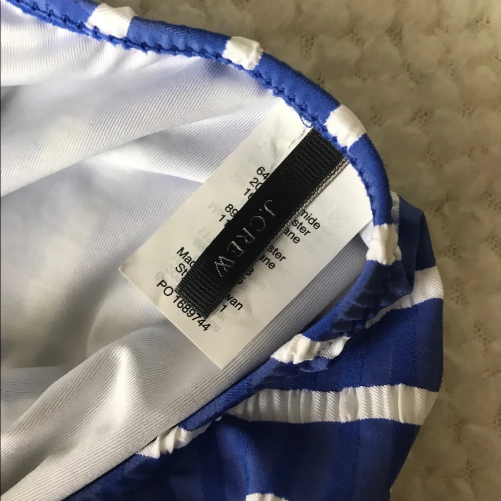 J. Crew Blue and White Striped One Piece Swimsuit - Picture 5 of 6
